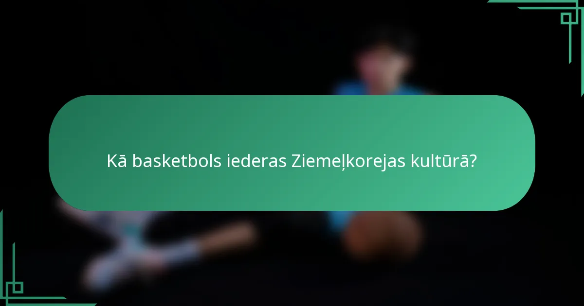 Kā basketbols iederas Ziemeļkorejas kultūrā?