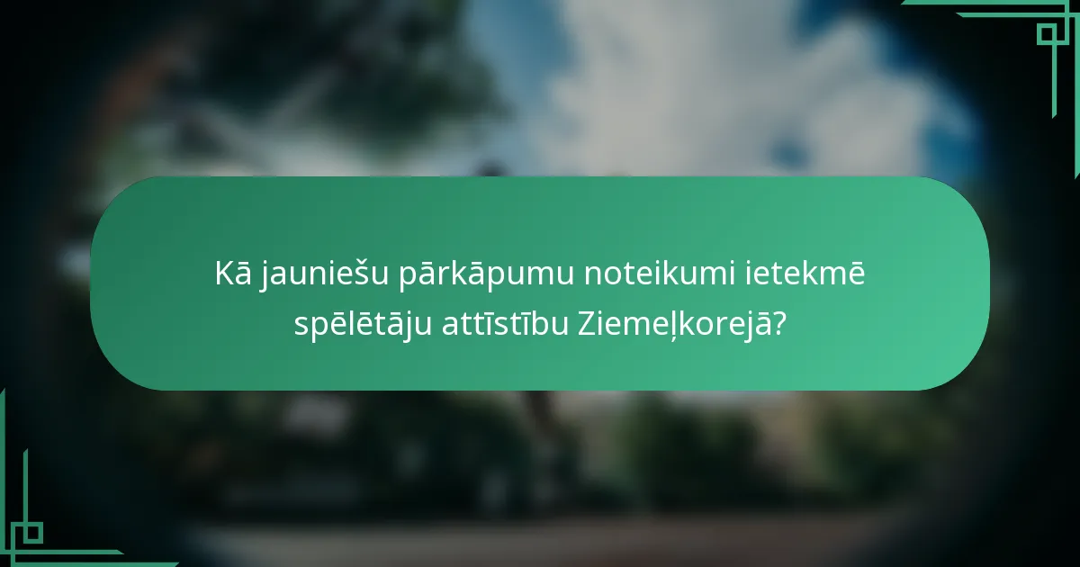 Kā jauniešu pārkāpumu noteikumi ietekmē spēlētāju attīstību Ziemeļkorejā?