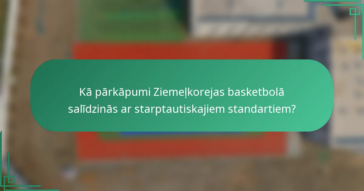 Kā pārkāpumi Ziemeļkorejas basketbolā salīdzinās ar starptautiskajiem standartiem?