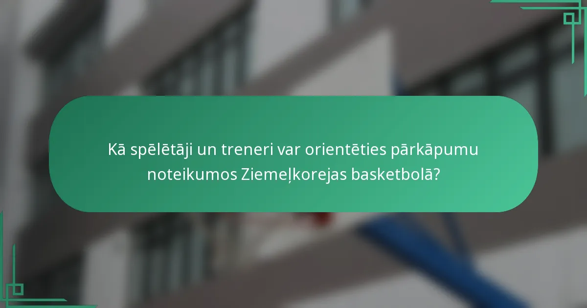 Kā spēlētāji un treneri var orientēties pārkāpumu noteikumos Ziemeļkorejas basketbolā?