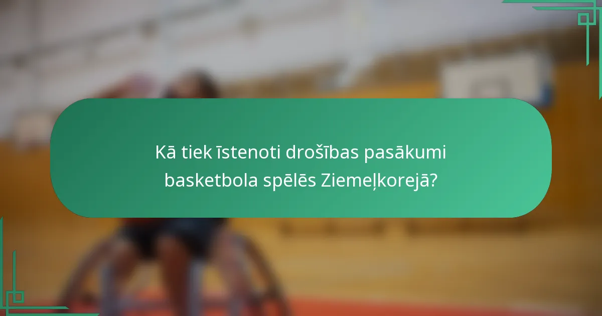 Kā tiek īstenoti drošības pasākumi basketbola spēlēs Ziemeļkorejā?
