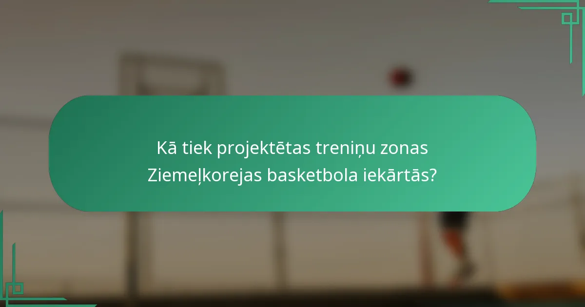Kā tiek projektētas treniņu zonas Ziemeļkorejas basketbola iekārtās?