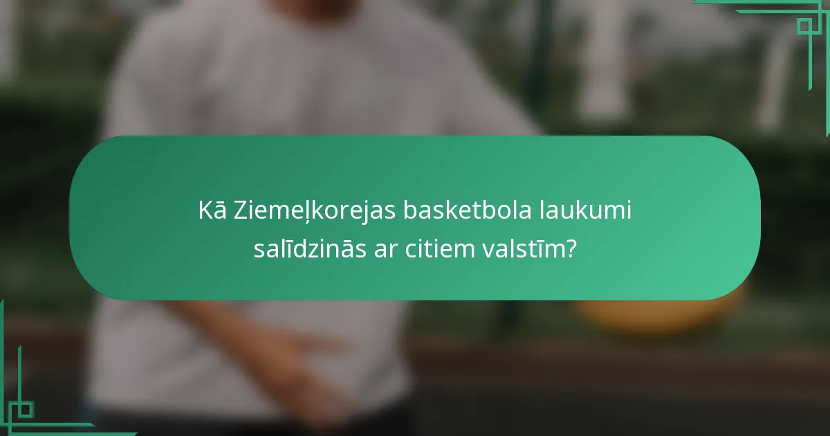 Kā Ziemeļkorejas basketbola laukumi salīdzinās ar citiem valstīm?