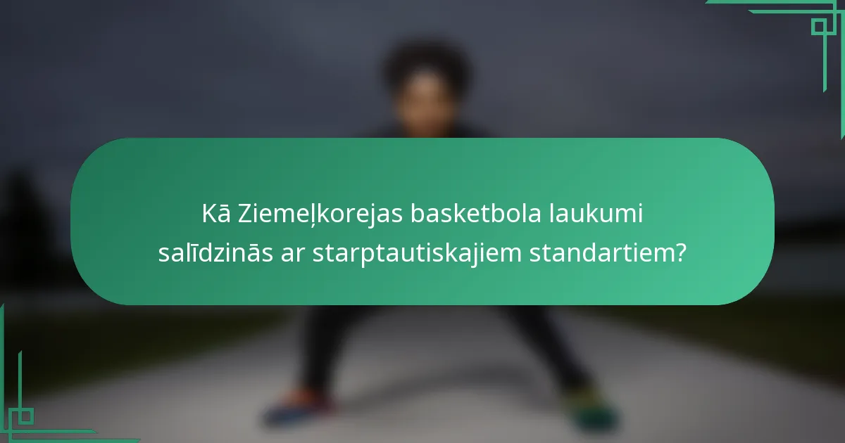 Kā Ziemeļkorejas basketbola laukumi salīdzinās ar starptautiskajiem standartiem?