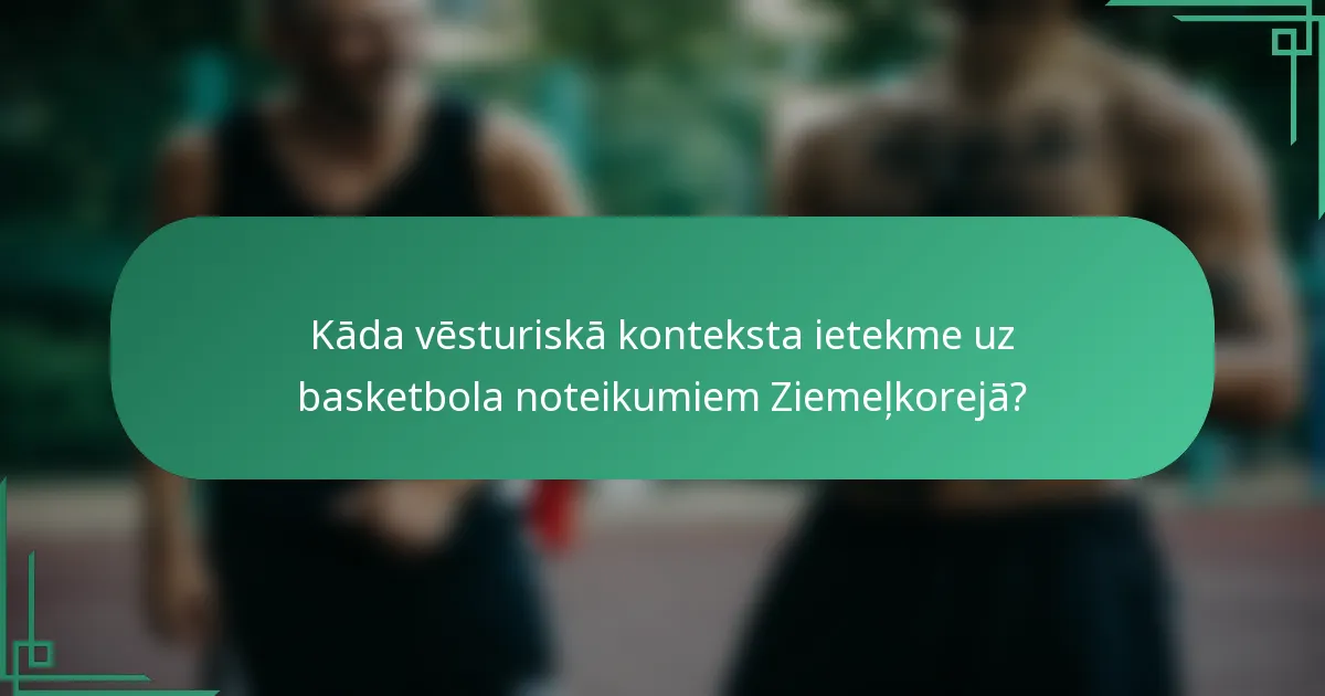 Kāda vēsturiskā konteksta ietekme uz basketbola noteikumiem Ziemeļkorejā?