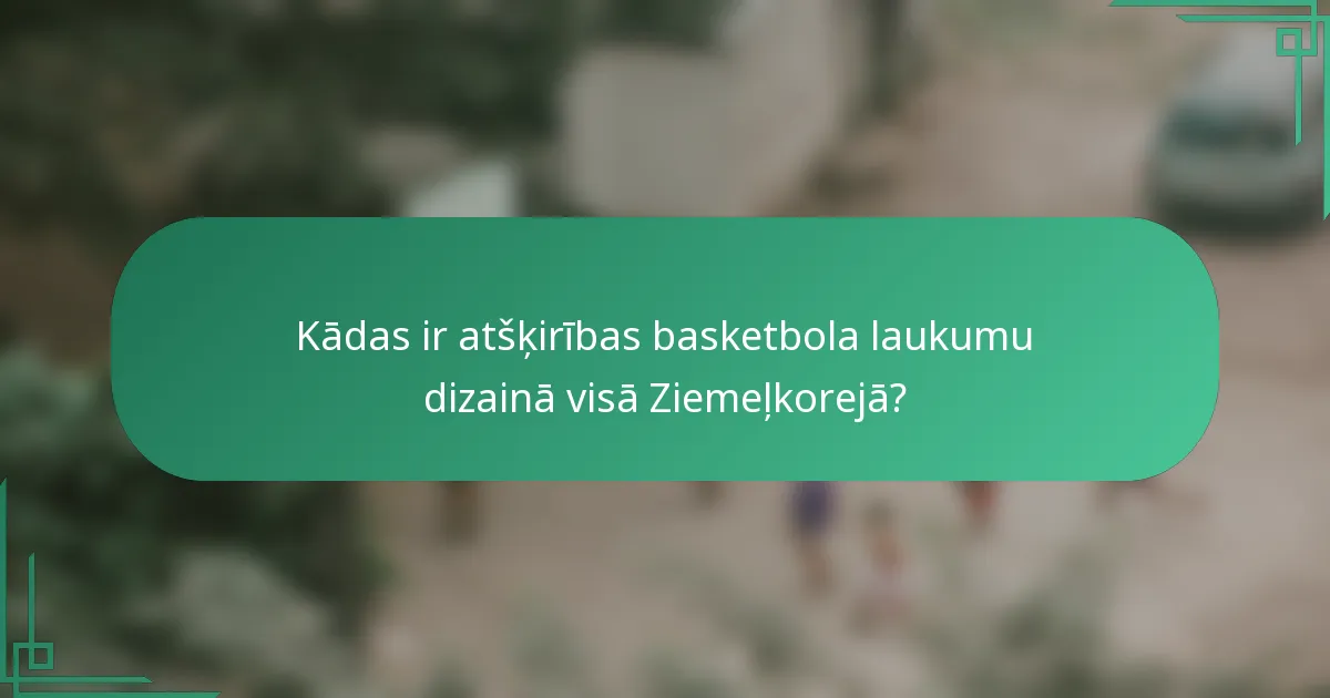 Kādas ir atšķirības basketbola laukumu dizainā visā Ziemeļkorejā?