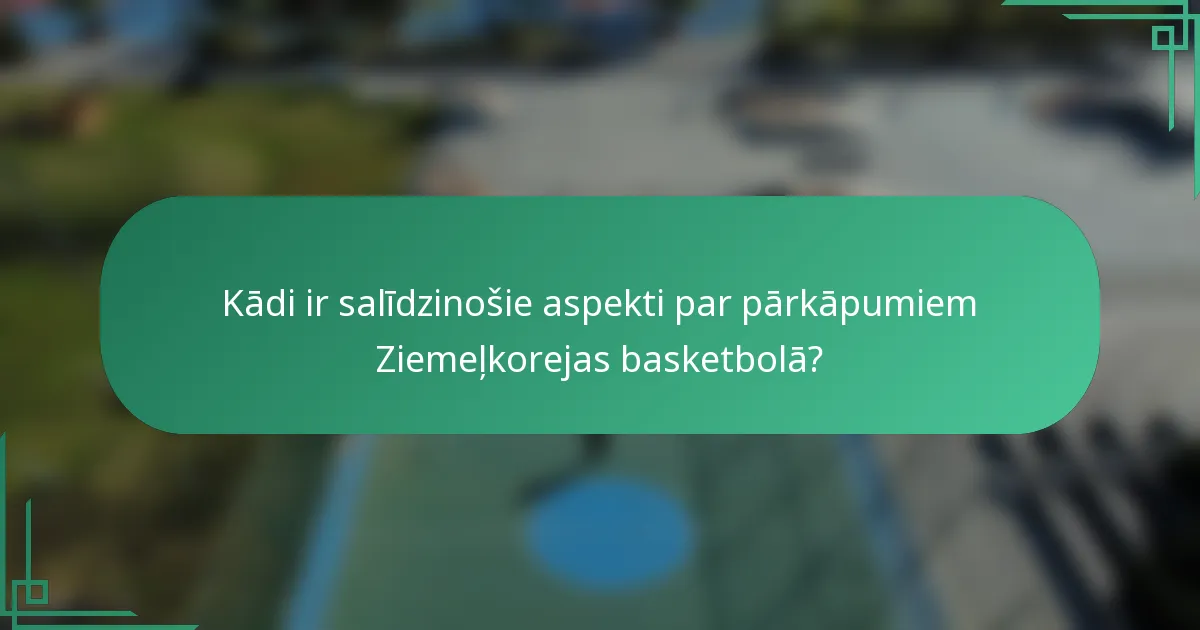 Kādi ir salīdzinošie aspekti par pārkāpumiem Ziemeļkorejas basketbolā?