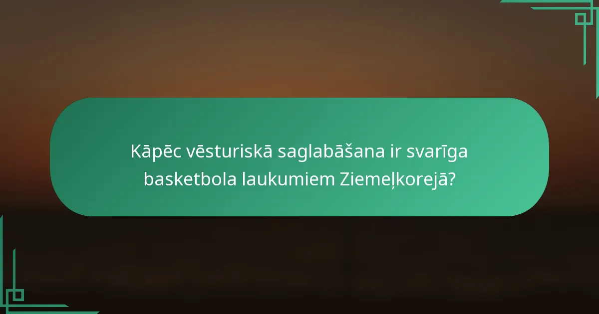 Kāpēc vēsturiskā saglabāšana ir svarīga basketbola laukumiem Ziemeļkorejā?