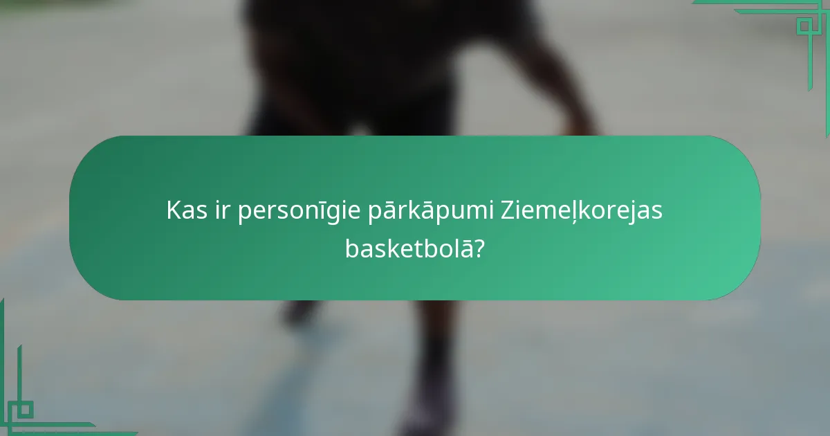 Kas ir personīgie pārkāpumi Ziemeļkorejas basketbolā?